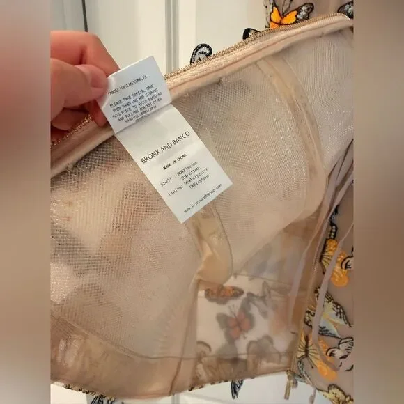 NWOT BRONX AND BANCO Bella Butterfly Maraya Multi Strapless Mini Dress, - Picture 8 of 16